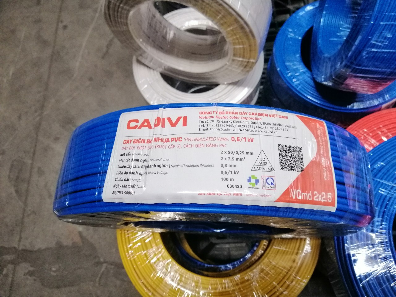 Cáp Điện CADIVI VCmd - 2x2.5mm2 0,6/1kV - Dây Điện Dân Dụng