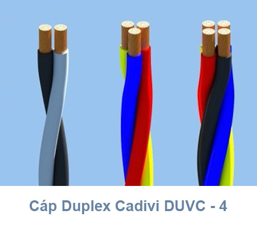 Cáp Duplex CADIVI DuCV - 4mm2 0.6/1kV - Cáp Multiplex