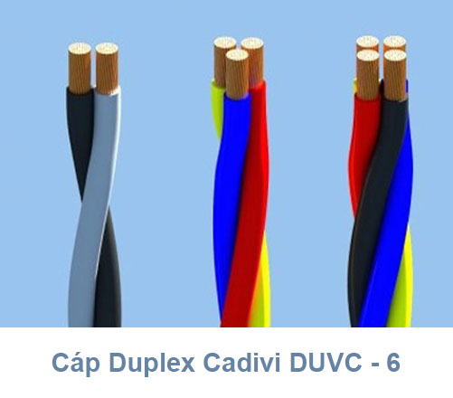 Cáp Duplex CADIVI DuCV - 6mm2 0.6/1kV - Cáp Multiplex