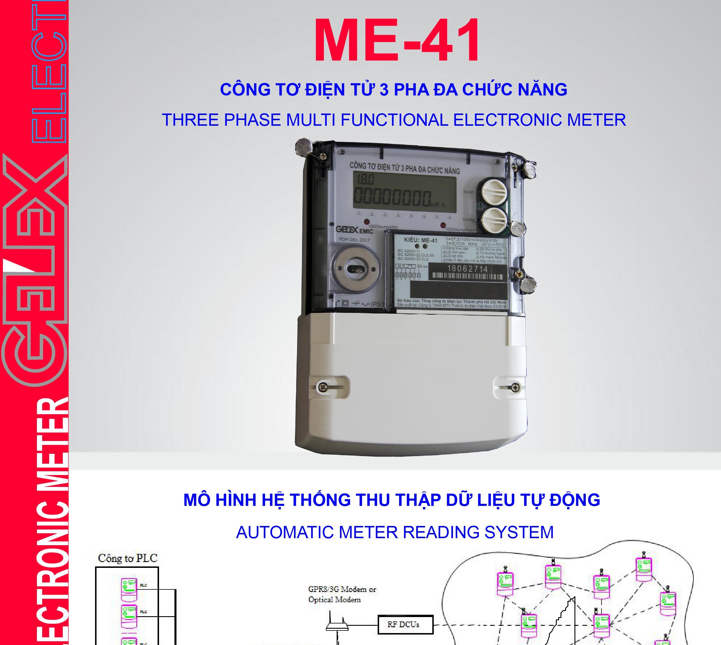 Thông Số Công Tơ Điện Tử 3 Pha EMIC ME-41 Đa Chức Năng