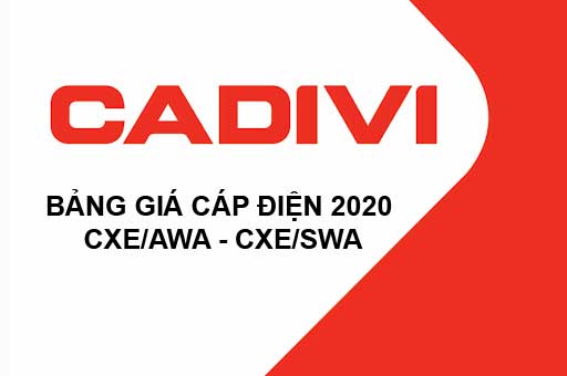 Bảng Giá Cáp Điện CXE/AWA - CXE/SWA CADIVI 0.6/1kV 2020