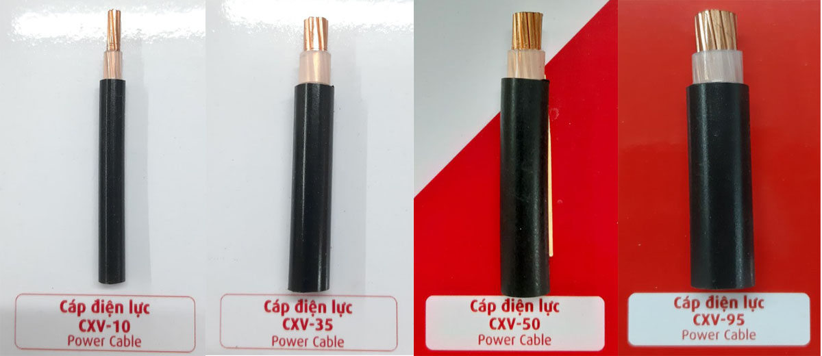 Cáp CADIVI CXV - 10, CXV - 35, CXV - 50, CXV - 95 0.6/1kV - Cáp Bọc Hạ Thế