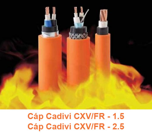 Cáp Chống Cháy CADIVI CXV/FR - 1.5mm2, 2.5mm2 0.6/1kV