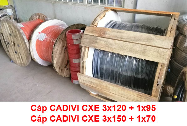 Cáp Điện CADIVI CXE 3x120 + 1x95 - CXE 3x150 + 1x70 0,6/1kV