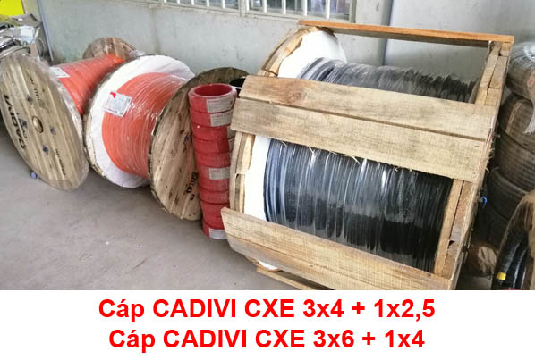 Cáp Điện CADIVI CXE 3x4 + 1x2,5 - CXE 3x6 + 1x4 0,6/1kV