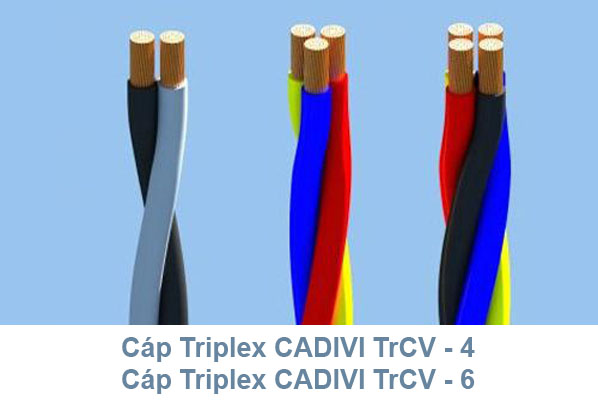 Cáp Triplex CADIVI TrCV - 4, TrCV - 6 - Cáp Multiplex