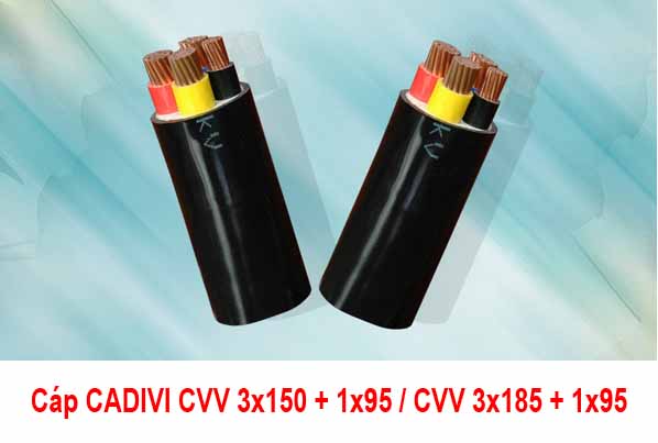 Giá Cáp Điện CADIVI CVV 3x150 + 1x95 - CVV 3x185 + 1x95 0,6/1kV