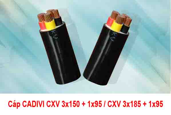 Giá Cáp Điện CADIVI CXV 3x150 + 1x95 - CXV 3x185 + 1x95 0,6/1kV