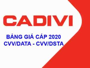 Bảng Giá Cáp Điện CADIVI CVV/DATA - CVV/DSTA 2023