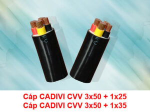 Cáp Điện CADIVI CVV 3x50 + 1x25, 3x50 + 1x35 0.6/1kV