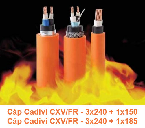 Cáp Chống Cháy CADIVI CXV/FR - 3x240 + 1x150, 3x240 + 1x185