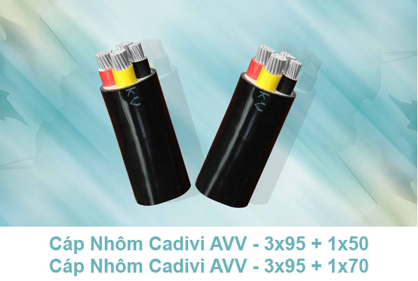 Cáp Nhôm Hạ Thế CADIVI AVV - 3x95 + 1x50, 3x95 + 1x70